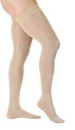 Picture of Compression Stocking JOBST® Opaque Thigh High Medium Black Closed Toe115505