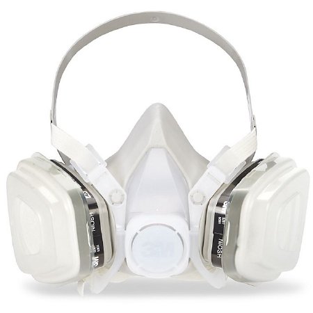 Picture of 3M™ Reusable Respirator Industrial N95 Half Face Adjustable Head Strap Large Gray / WhiteH-3391