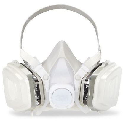 Picture of 3M™ Reusable Respirator Industrial N95 Half Face Adjustable Head Strap Large Gray / WhiteH-3391