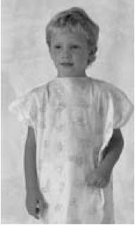 Picture of Patient Exam Gown Child Size (5 to 8 Years) Blue Disposable45790-508