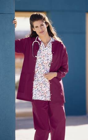Picture of Warm-Up Jacket Burgundy Medium Hip Length Reusable7691-M