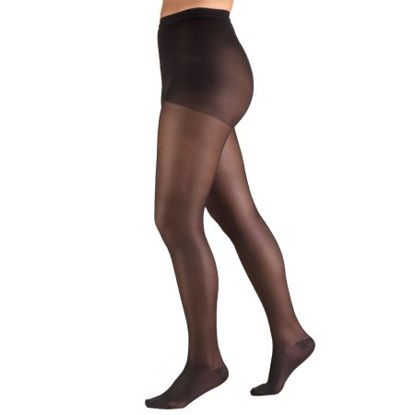 Picture of Compression Pantyhose Truform® Waist High Petite Black Closed Toe1775-BL-PET