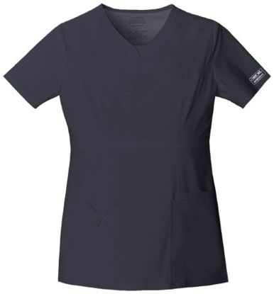 Picture of Scrub Shirt Cherokee X-Small Pewter 2 Pockets Short Sleeve Female24703-XS