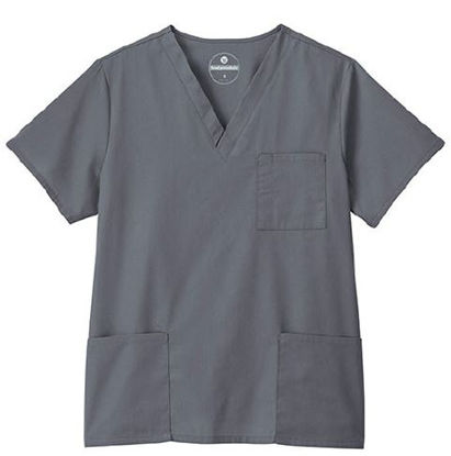 Picture of Scrub Shirt Fundamentals X-Small Pewter 3 Pockets Short Sleeve Unisex14869-1054-XS