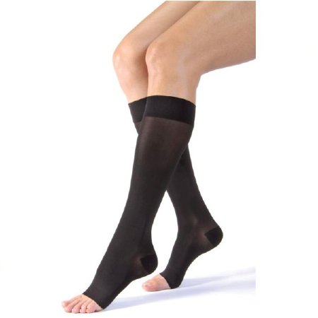 Picture of Compression Stocking JOBST® UltraSheer Knee High Medium Classic Black Open Toe119749