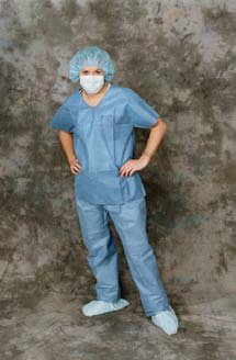 Picture of Scrub Shirt Extra-Safe X-Large Navy Blue Short Sleeve3420NBXL