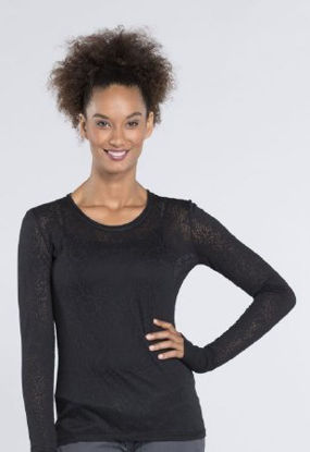 Picture of Tee Shirt Cherokee Large Black Long Sleeve Female4823-LG