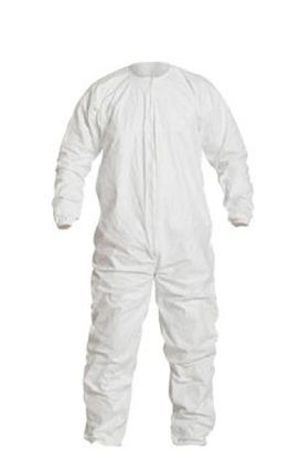 Picture of Cleanroom Coverall DuPont™ Tyvek® IsoClean® Medium White Disposable SterileIC253BWHMD00250S