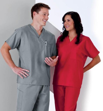 Picture of Scrub Shirt X-Small Ceil Blue 1 Pocket Short Sleeve Unisex14900-XS