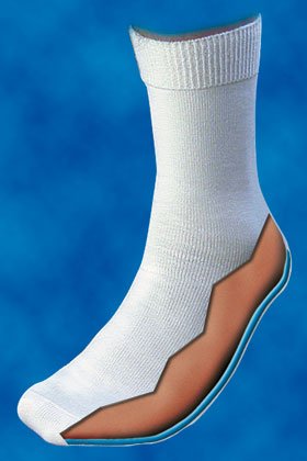 Picture of Arthritic / Diabetic Gel Socks Silipos® Calf High Large White Closed Toe63178/NA/103
