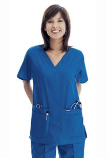 Picture of Scrub Shirt Large Grape 4 Pockets Short Set-In Sleeve Female8219RPP