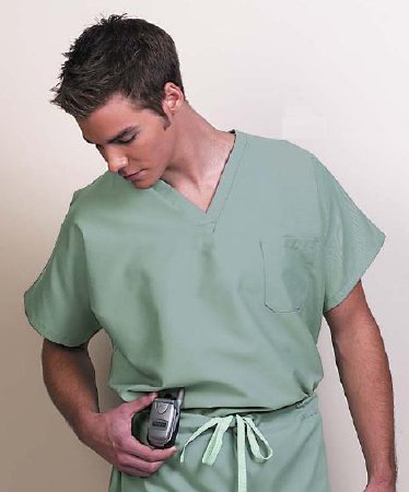 Picture of Scrub Shirt Large Dill 1 Pocket Extra Long Cap Sleeve Unisex78002-L