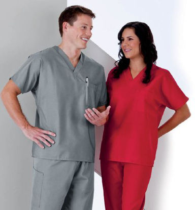 Picture of Scrub Shirt Small Black 1 Pocket Short Set-In Sleeve Unisex14900-015-SM