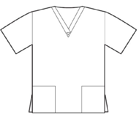 Picture of Scrub Shirt 3X-Large Navy Blue 2 Pockets Short Set-In Sleeve Female7329 3XL