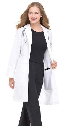 Picture of Lab Coat White Size 16 Knee Length Reusable3165WWXY16