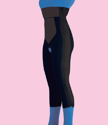 Picture of Compression Girdle Below the Knee / High Waist Black 2X-LargeF020257