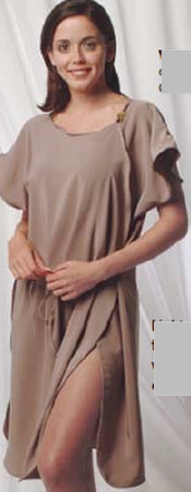 Picture of Patient Exam Gown Up to 3X-Large Black ReusableWG_1X3X_B