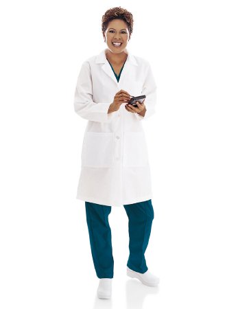 Picture of Lab Coat White Size 14 Mid Length Reusable3155WWY
