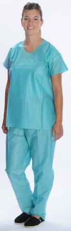 Picture of Scrub Shirt Easy Breathe 3X-Large Teal 1 Pocket Short Sleeve3520U-TE3XL
