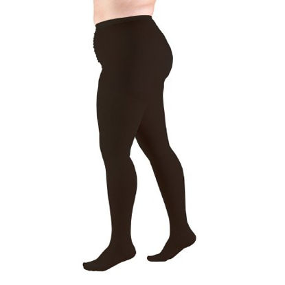 Picture of Compression Pantyhose Truform®Plus Size Waist High Medium Black Closed Toe1758-BL-MD