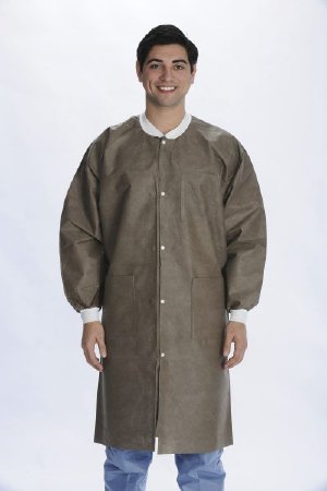 Picture of Lab Coat ValuMax® Extra-Safe™ Coffee Medium Knee Length Limited Reuse3660CFM