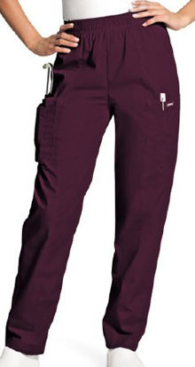Picture of Scrub Pants Cargo Medium Wine Female8501-RWP-MED
