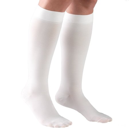 Picture of Compression Stocking Truform® Knee High Medium White Closed Toe8865-WH-M