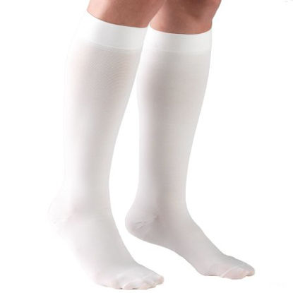 Picture of Compression Stocking Truform® Knee High Medium White Closed Toe8865-WH-M