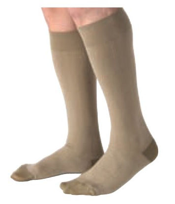 Picture of Compression Stocking JOBST® for Men Casual Knee High Medium Khaki Closed Toe113125