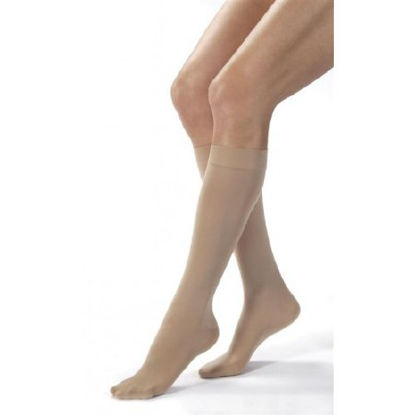 Picture of Compression Stocking JOBST® Opaque Knee High Large Natural Closed Toe115378