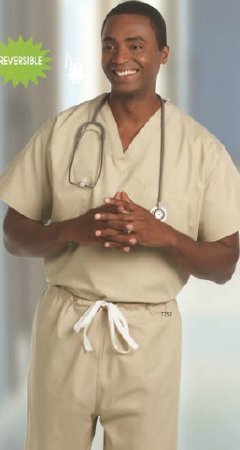 Picture of Scrub Pants Reversible Small Pewter Unisex7728-SM