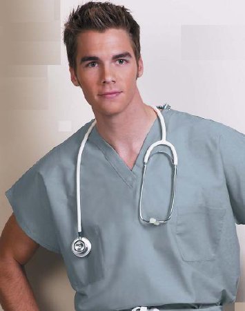 Picture of Scrub Shirt X-Large Jade Green 2 Pockets Short Cap Sleeve Unisex6791-XL