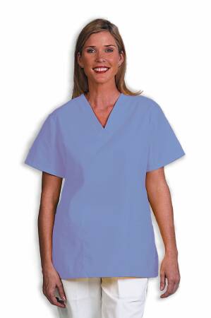 Picture of Scrub Shirt Poplin® Large Ceil Blue 2 Pockets Short Sleeve Female7347-L