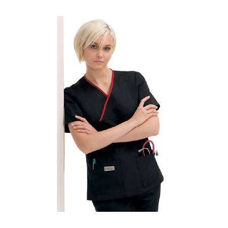 Picture of Scrub Shirt Urbane Performance Medium Navy / Ceil Blue 2 Pockets Short Sleeve Female9534BNBCPMED