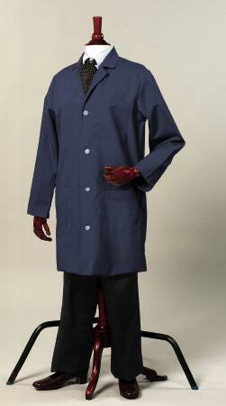 Picture of Lab Coat Navy Blue Large Knee Length Reusable431-L