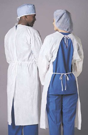 Picture of Protective Procedure Gown One Size Fits Most White NonSterile Disposable205