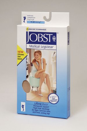 Picture of Compression Stocking JOBST® UltraSheer Thigh High Small Honey Closed Toe119526