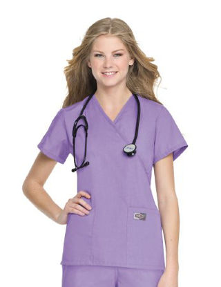 Picture of Scrub Shirt Small Orchid 2 Pockets Short Set-In Sleeve Female70224ORCHIDS
