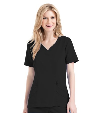 Picture of Scrub Shirt Urbane Ultimate Large Black 2 Pockets Female9550BKAHL