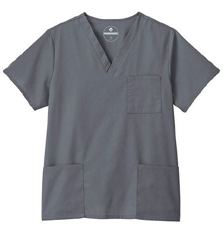 Picture of Scrub Shirt Fundamentals Small Pewter 3 Pockets Short Sleeve Unisex14869-1054-S