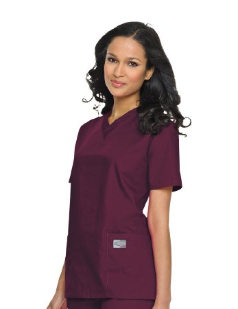 Picture of Scrub Shirt Medium Wine 3 Pockets Short Set-In Sleeve Female70221WINEMED