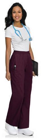 Picture of Scrub Pants Cargo Small Wine Female83221RWPSM