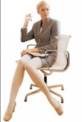 Picture of Compression Stocking JOBST® Opaque Thigh High Small Honey Open Toe115472