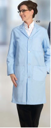 Picture of Lab Coat Azure Blue X-Large Knee Length Reusable430-XL
