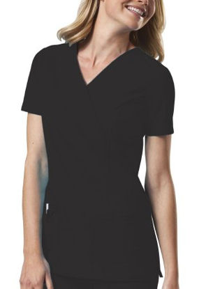 Picture of Scrub Shirt Cherokee X-Large Black 3 Pockets Short Sleeve Female4728-XL