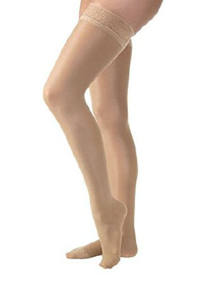 Picture of Compression Stocking JOBST® UltraSheer Thigh High Medium Natural Closed Toe119378