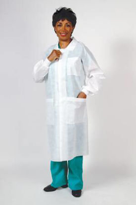 Picture of Lab Coat White Small / Medium Knee Length Disposable222