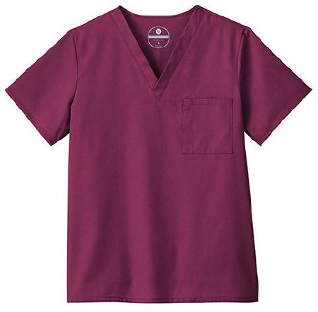 Picture of Scrub Shirt Fundamentals X-Large Wine 1 Pocket Short Sleeve Unisex14900-038-XL