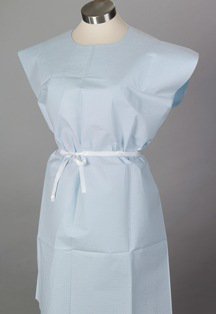 Picture of Patient Exam Gown Medium Blue Disposable910526