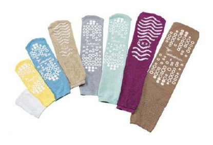 Picture of Slipper Socks Small Yellow Above the Ankle68125-YEL